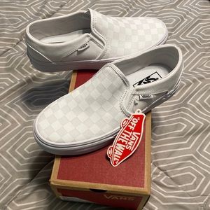 Vans CHECKERBOARD SLIP-ON white